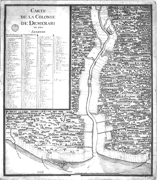 VEL1498, map of Demerara